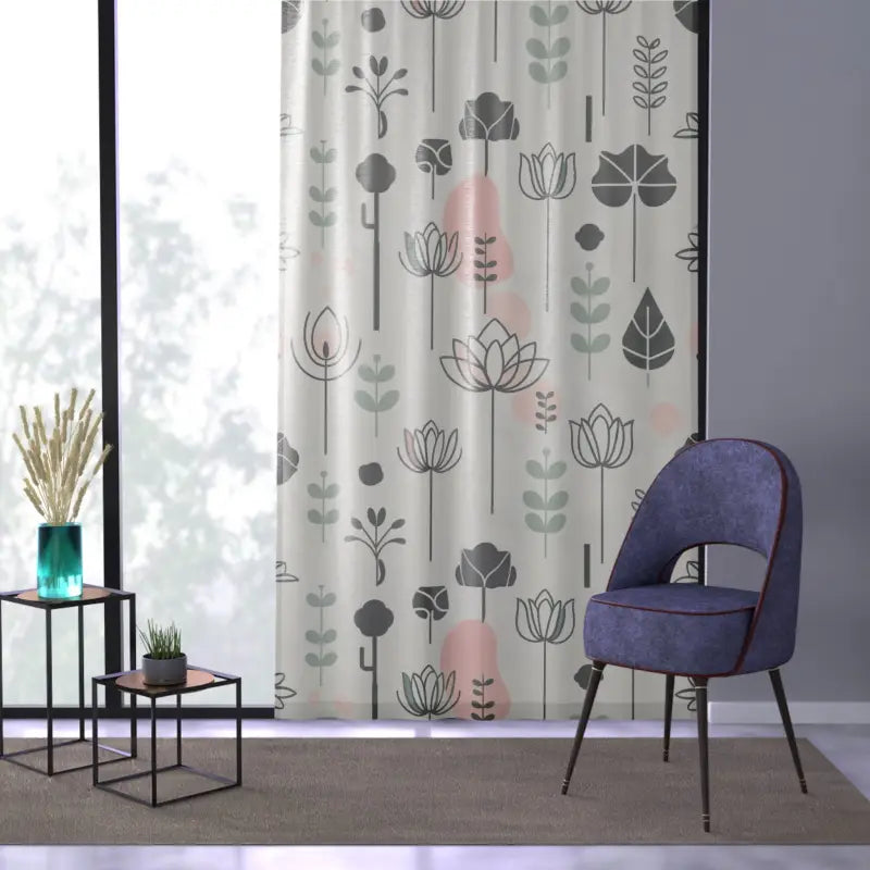 Elevate your Home with Floral Elegance Curtains - Sheer / White / 50’’ × 84’’ Decor