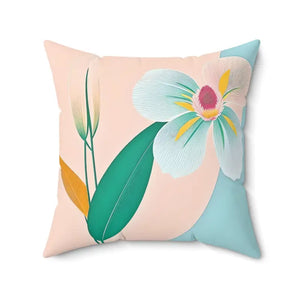 Floral Pattern Polyester Square Pillow - Vibrant Soft Decor - Dipaliz - 20’’ × - Throw Pillows