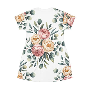 Floral Elegance T-shirt Dress – Summer Style - Dipaliz - Dresses - Xs