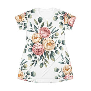 Floral Elegance T-shirt Dress – Summer Style - Dipaliz - Dresses - Xs