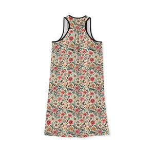 Tank Top - Floral Elegance Racerback Dress for Garden Parties - Dipaliz