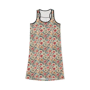 Tank Top - Floral Elegance Racerback Dress for Garden Parties - Dipaliz