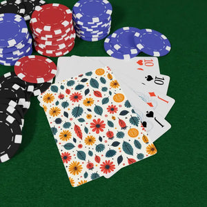 Floral Poker Playing Cards - Vibrant Game Night Deck - Dipaliz - 2.5’’ x 3.5’’ / White / Semi Glossy - Card Games
