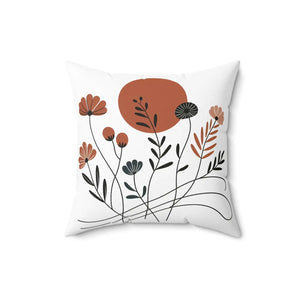Floral Modern Botanical – Elegant Square Pillow - Dipaliz - Throw Pillows