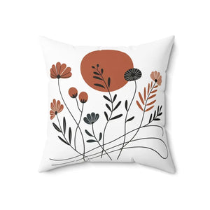 Home Decor - Stunning Floral Square Pillow - Elegant Botanical - Dipaliz 18’’ ×