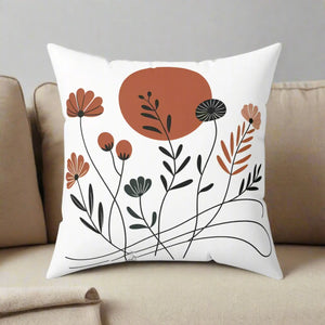 Floral Modern Botanical – Elegant Square Pillow - Dipaliz - Throw Pillows