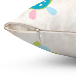 Polyester Square Pillow - Vibrant Floral Decor Boost - Dipaliz - Throw Pillows