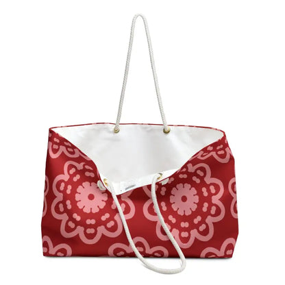 Turn Heads with the Floral Oversized Polyester Weekender - 24’’ × 13’’ Bags