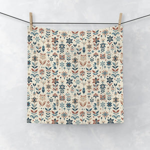 Floral Face Towel – Cotton Home Spa Gift - Dipaliz - Hand Towels