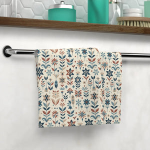 Floral Face Towel – Cotton Home Spa Gift - Dipaliz - Hand Towels