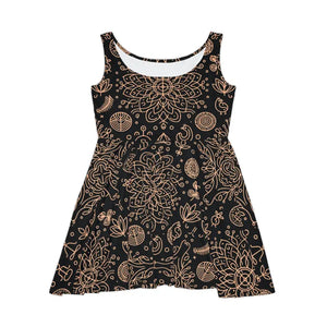 Womens Skater Dress - Floral Figure Flattering - Dipaliz - Dresses