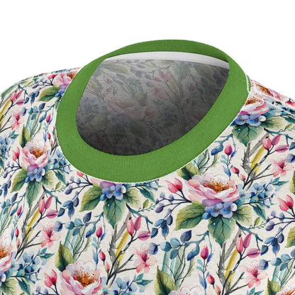 Unleash your Style with the Floral Fantasy Polyester Tee - Shirts