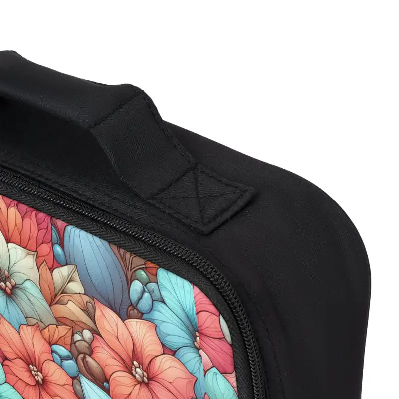 Upgrade your Lunch with the Vibrant Floral Fantasy Polyester Bag - one Size / Black Accessories