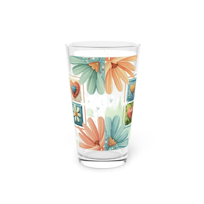 Elevate your Toasts with Floral Fantasy Pint Glasses - 16oz Mug