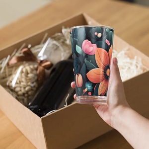 Floral Shaker Pint Glass - Bold Colorful Beer Glassware - Dipaliz - Glasses