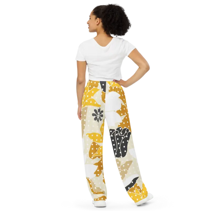 Strut in Style with Floral Fantasy Wide Leg Pants! - Pants