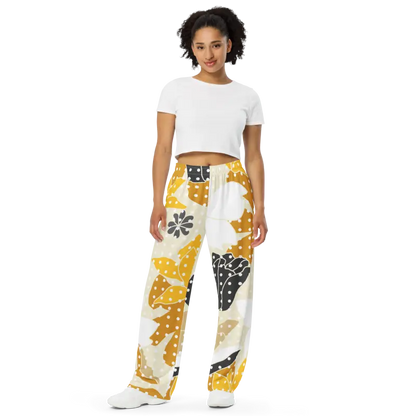 Strut in Style with Floral Fantasy Wide Leg Pants! - Xs Pants