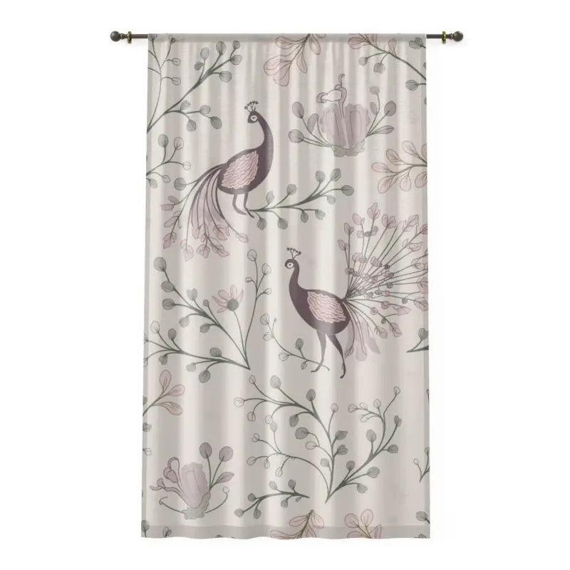 Enchant your Home with Floral Fantasy Window Curtains - Sheer / White / 50’’ × 84’’ Decor