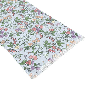Floral Field Light Scarf, Pastel Wildflower Print Spring - Scarves & Shawls