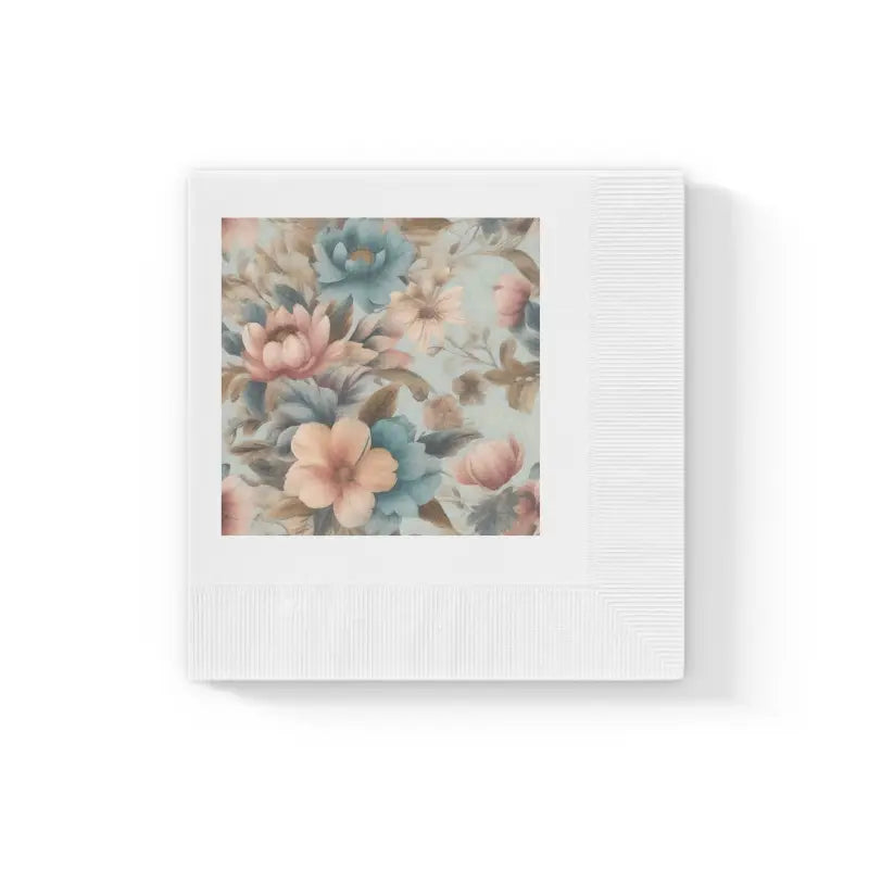 Elevate Gatherings with Floral Fiesta Pattern Napkins - 4.8’’ x / White / 100 Pcs Home Decor