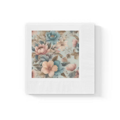 Elevate Gatherings with Floral Fiesta Pattern Napkins - 6.5’’ x / White / 100 Pcs Home Decor