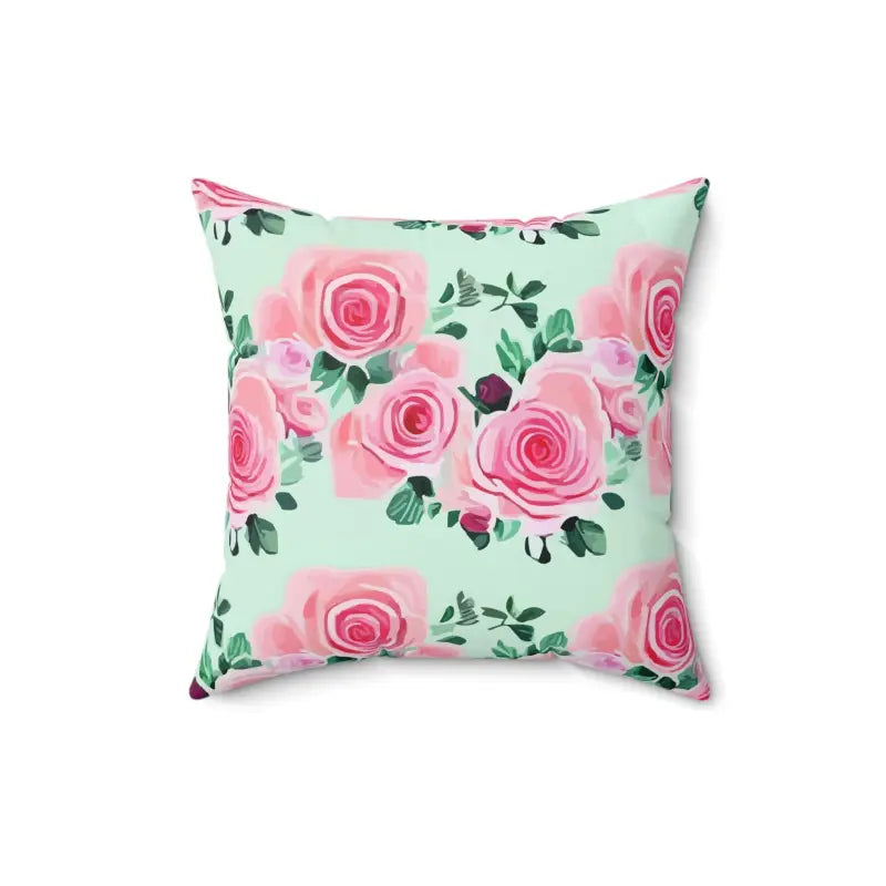 Cozy Up with Dipaliz Pink Roses Polyester Throw Pillow - 16’’ × Home Decor