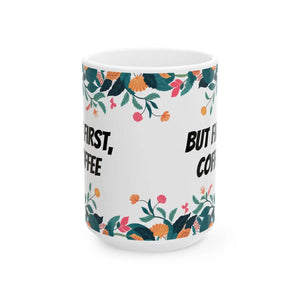 Stylish Floral Ceramic Mug - for Coffee Lovers - Dipaliz - Mugs