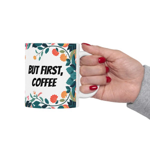 Stylish Floral Ceramic Mug - for Coffee Lovers - Dipaliz - Mugs