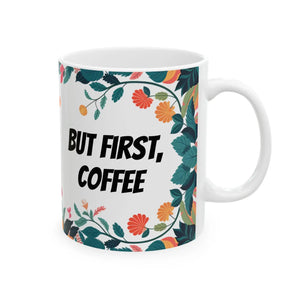 Stylish Floral Ceramic Mug - for Coffee Lovers - Dipaliz - Mugs