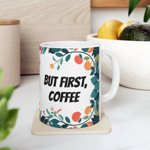 Stylish Floral Ceramic Mug - for Coffee Lovers - Dipaliz - Mugs