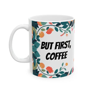 Stylish Floral Ceramic Mug - for Coffee Lovers - Dipaliz - Mugs