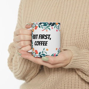 Stylish Floral Ceramic Mug - for Coffee Lovers - Dipaliz - Mugs