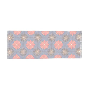 Floral Light Scarf - Red Flowers Vivid Print - Dipaliz - 27’’ × 73’’ - Scarves & Shawls