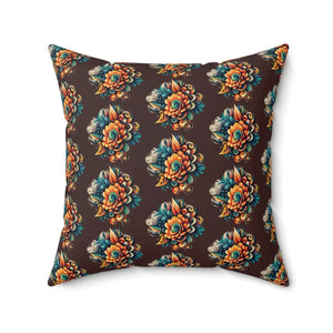 Home Decor - Floral Throw Pillow - Polyester Square Comfort Style - Dipaliz