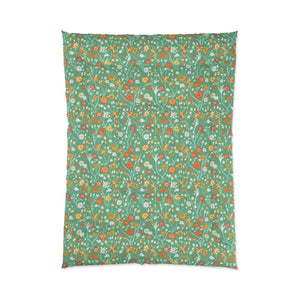 Green Comforter - Polyester Floral Print Bold Style - Dipaliz - Quilts & Comforters