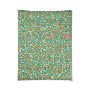 Green Comforter - Polyester Floral Print Bold Style - Dipaliz - Quilts & Comforters