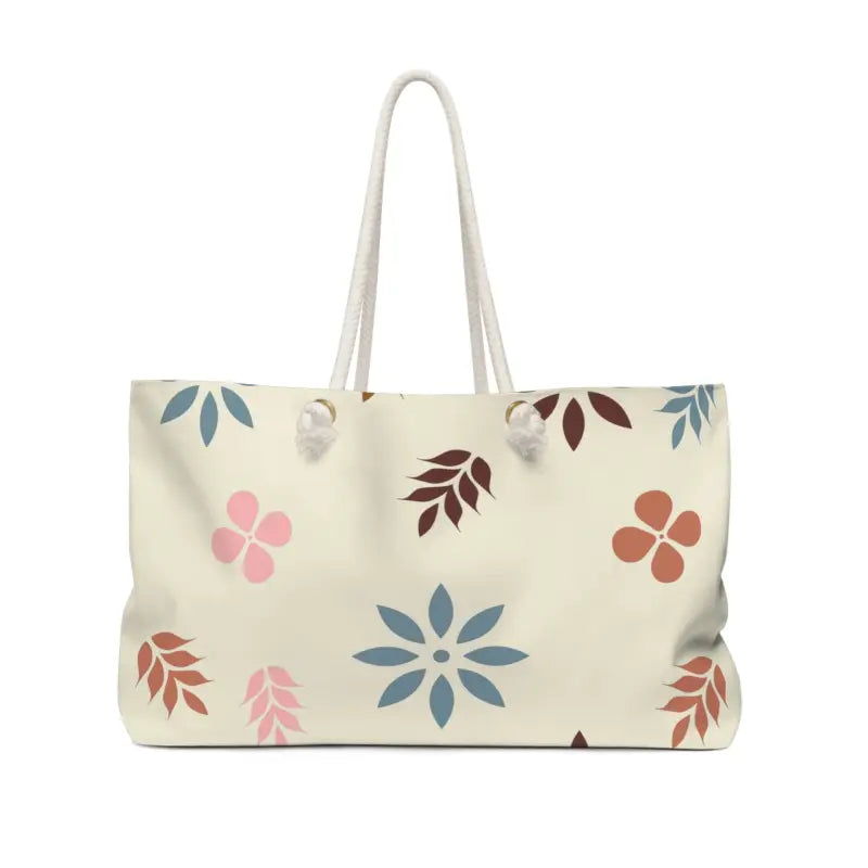 Discover Bliss with the Oversized Floral Polyester Weekender - 24’’ × 13’’ Bags