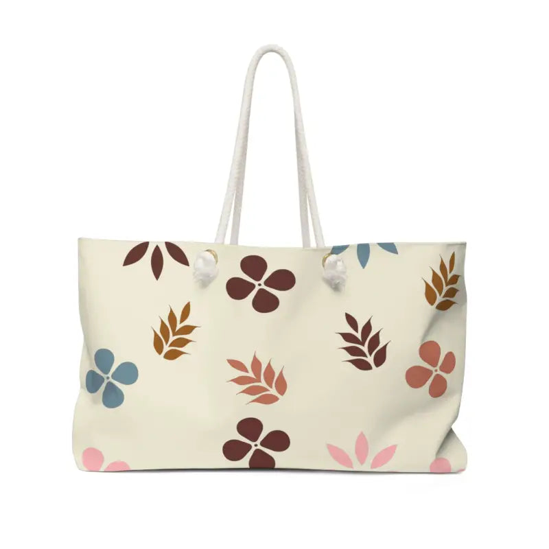 Discover Bliss with the Oversized Floral Polyester Weekender - 24’’ × 13’’ Bags