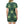 Dresses - Green Floral Abstract Shirt Dress - Artistic Style - Dipaliz