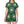 Dresses - Green Floral Abstract Shirt Dress - Artistic Style - Dipaliz Xs