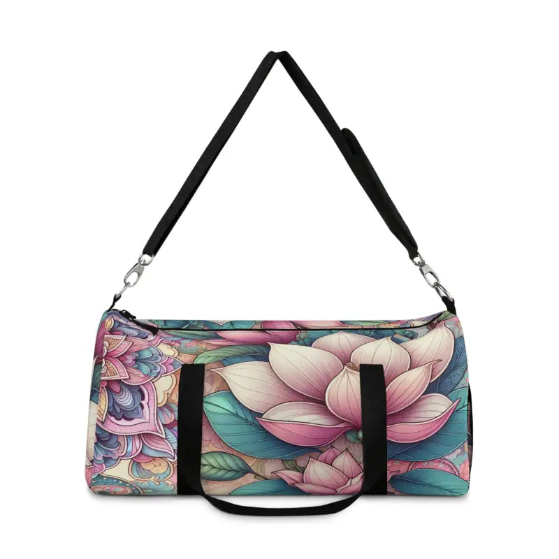 Floral Fun Duffel Bag: your Trendy Travel Companion! - Large Bags