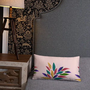 Pink Throw Pillow - Colorful Petals Floral Design - Dipaliz - Pillows