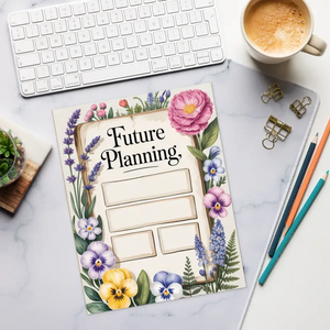 Floral Future Tear-away Notepad with Magnetic Backing - Dipaliz - Notepads