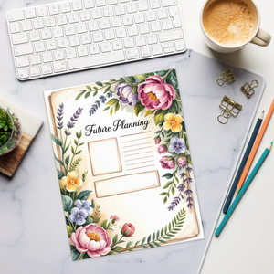 Floral Tear-away Notepad - Organized Days 8.5x11 - Dipaliz - Notepads