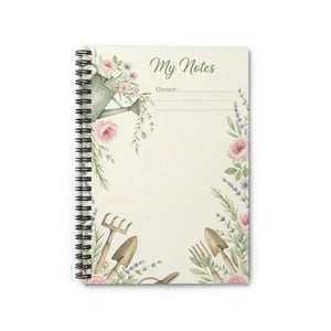 Paper Products - Floral Garden Journal - Spiral Notebook Ruled - Dipaliz one Size