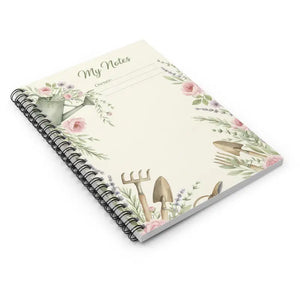 Paper Products - Floral Garden Journal - Spiral Notebook Ruled - Dipaliz one Size