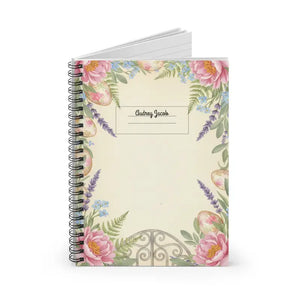 Floral Garden Spiral Notebook - Personalized Ruled Journal - Dipaliz - one Size - Paper Products