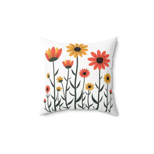 Floral Garden Throw - Bright Flower Design for Cozy Living - Dipaliz - Pillows