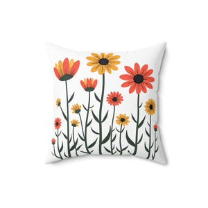 Floral Garden Throw - Bright Flower Design for Cozy Living - Dipaliz - Pillows