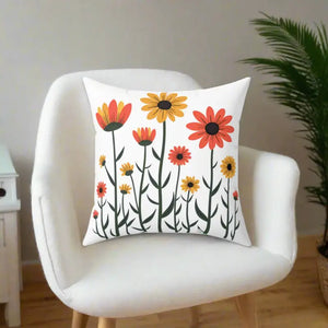 Floral Garden Throw - Bright Flower Design for Cozy Living - Dipaliz - Pillows